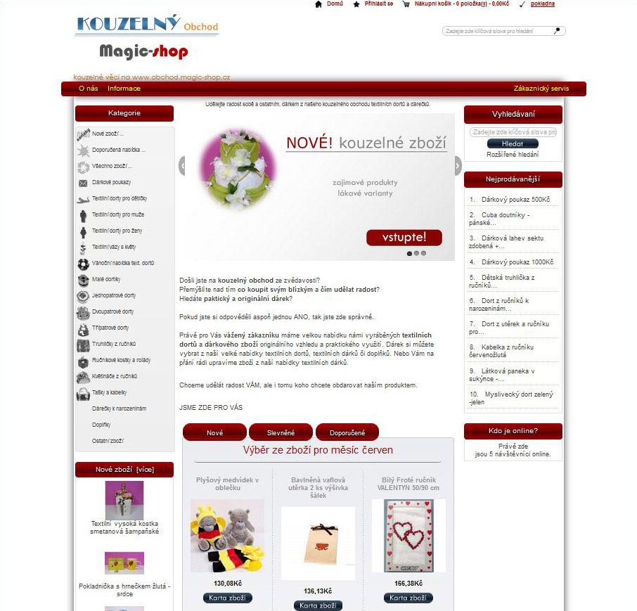 Kouzelný obchod - textilní dárky a textilní dorty